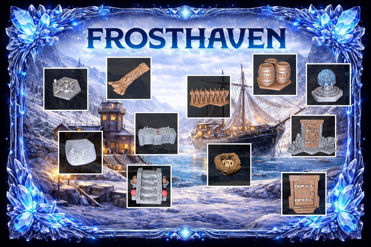 Frosthaven décors 3D - 3Dpaint Game