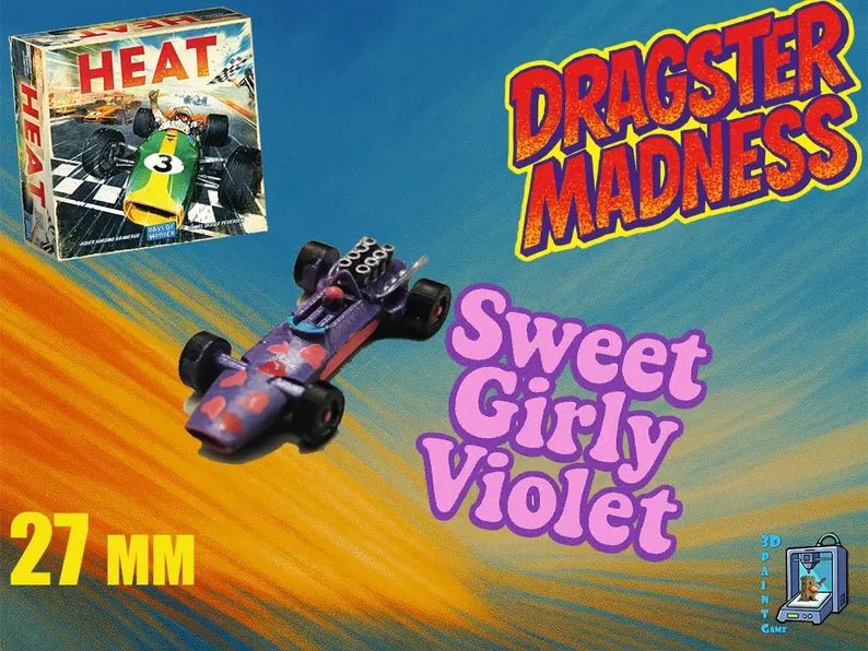 HEAT : Pedal to the metal– 9 cars Halloween Scream, Comet Red, Scooby Yellow, Fire Blue, Icy Dragster, Goldy Furious – dragster 3D imprimés - 3Dpaint Game