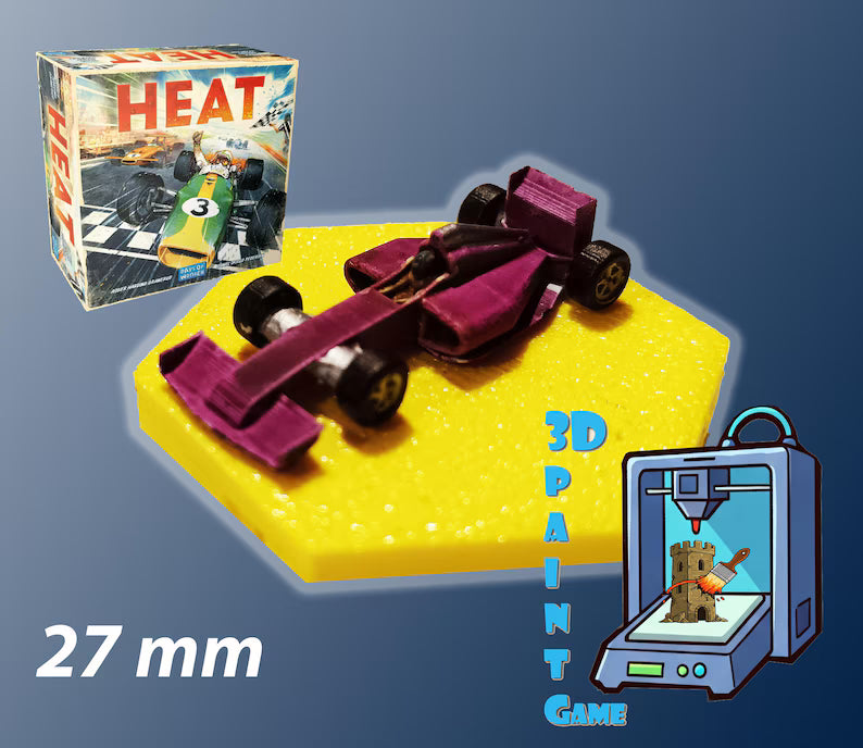Set of 9 F1 cars for Heat: Pedal to the Metal – Hand-painted 3D printed miniatures – Board game accessory - 3Dpaint Game