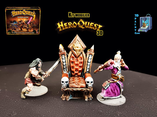 Kit mobilier HeroQuest 3D – Objets 3D imprimés & peints à la main – Décors complets pour donjon (Copie) - 3Dpaint Game