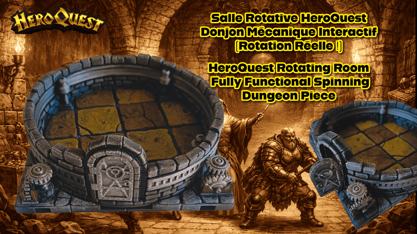 Salle Rotative HeroQuest – Donjon Mécanique Interactif (Rotation Réelle !) - 3Dpaint Game