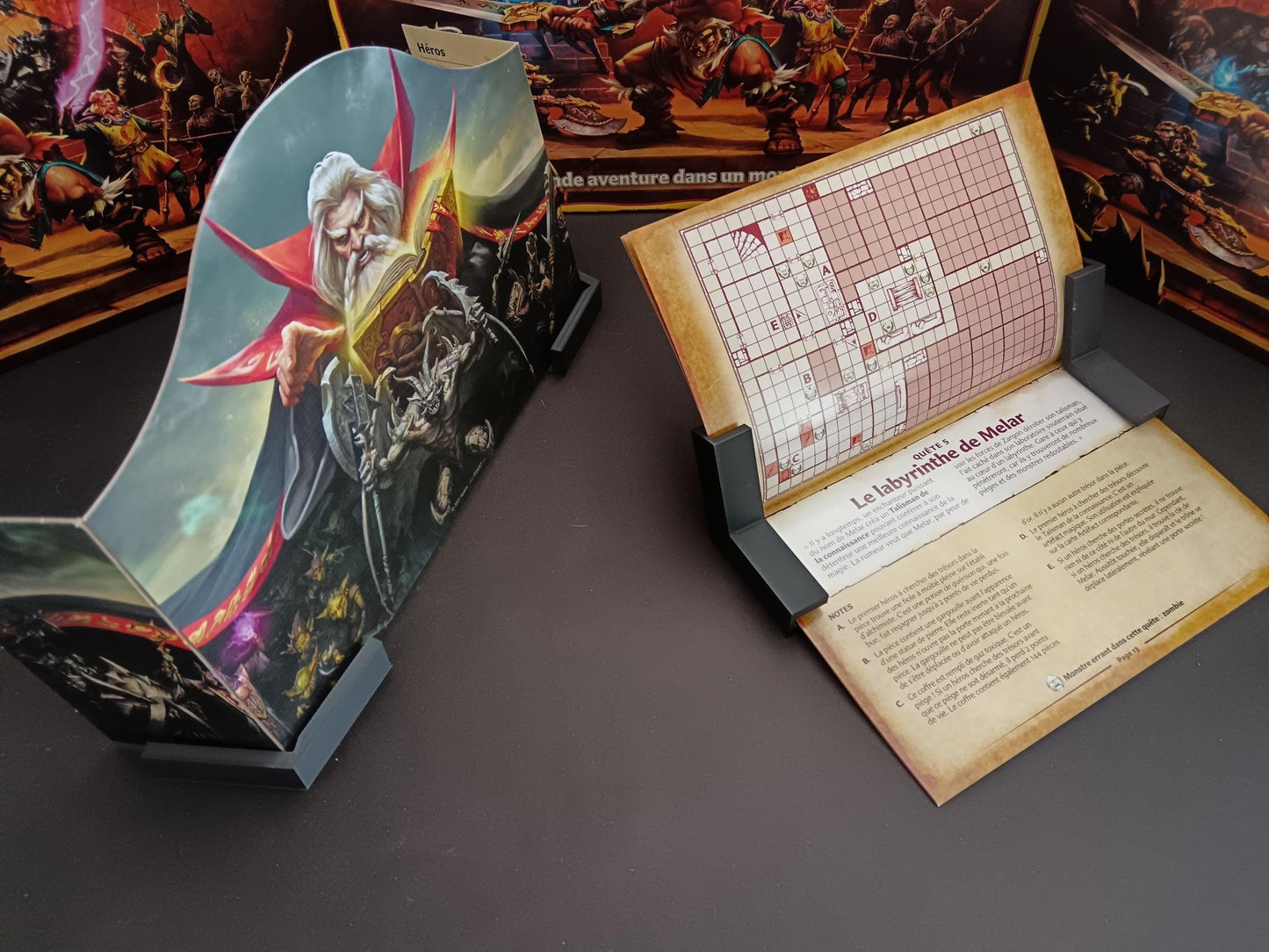 Supports imprimés 3D pour HeroQuest – Paravent & Livre des Quêtes - 3Dpaint Game