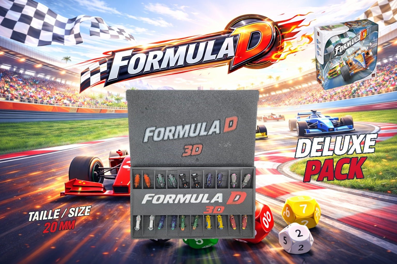 10 Voitures F1 miniatures personnalisées pour Formula D Année 1950 - 1960 - 3Dpaint Game