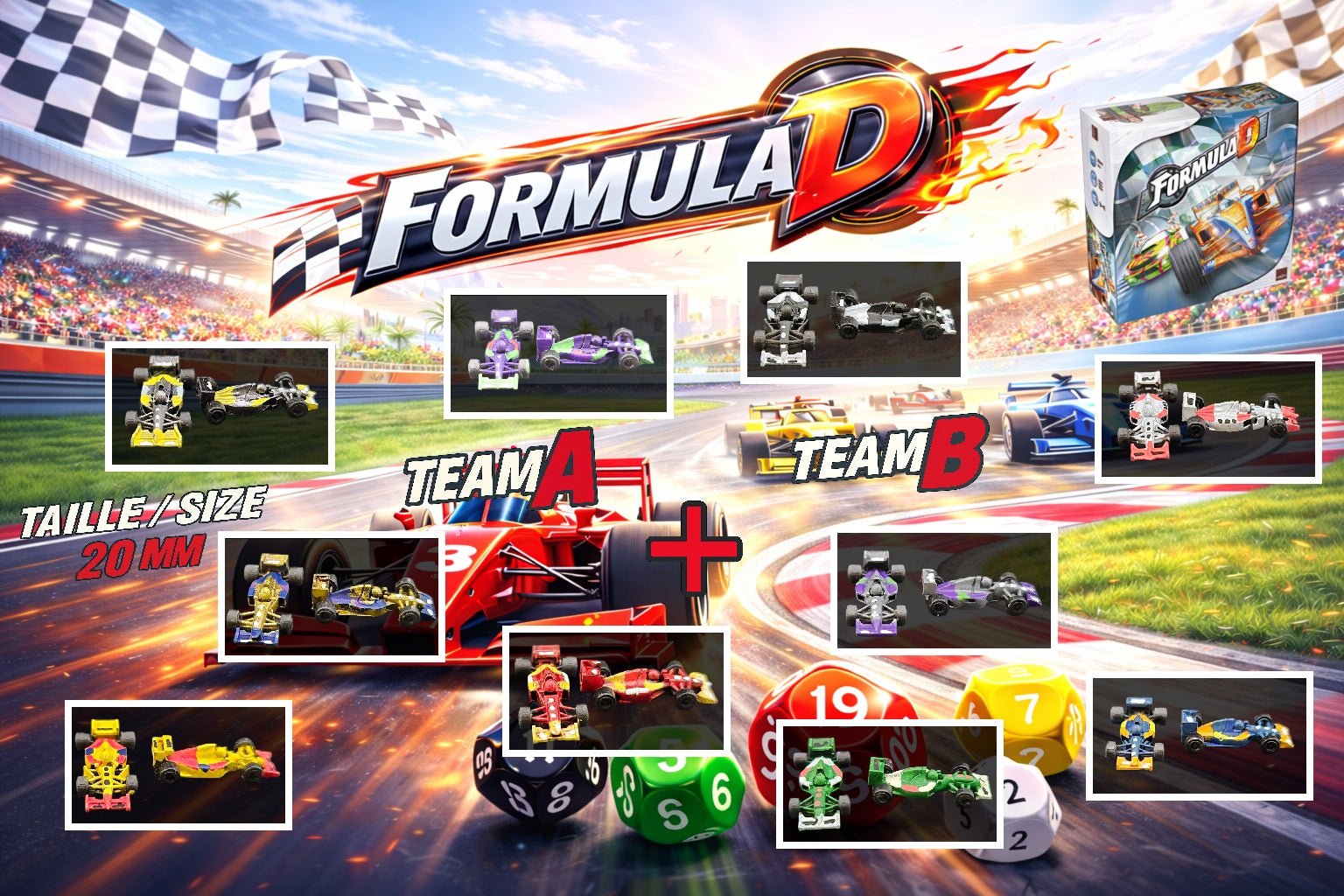 10 Voitures F1 miniatures personnalisées pour Formula D Année 1994 - 3Dpaint Game