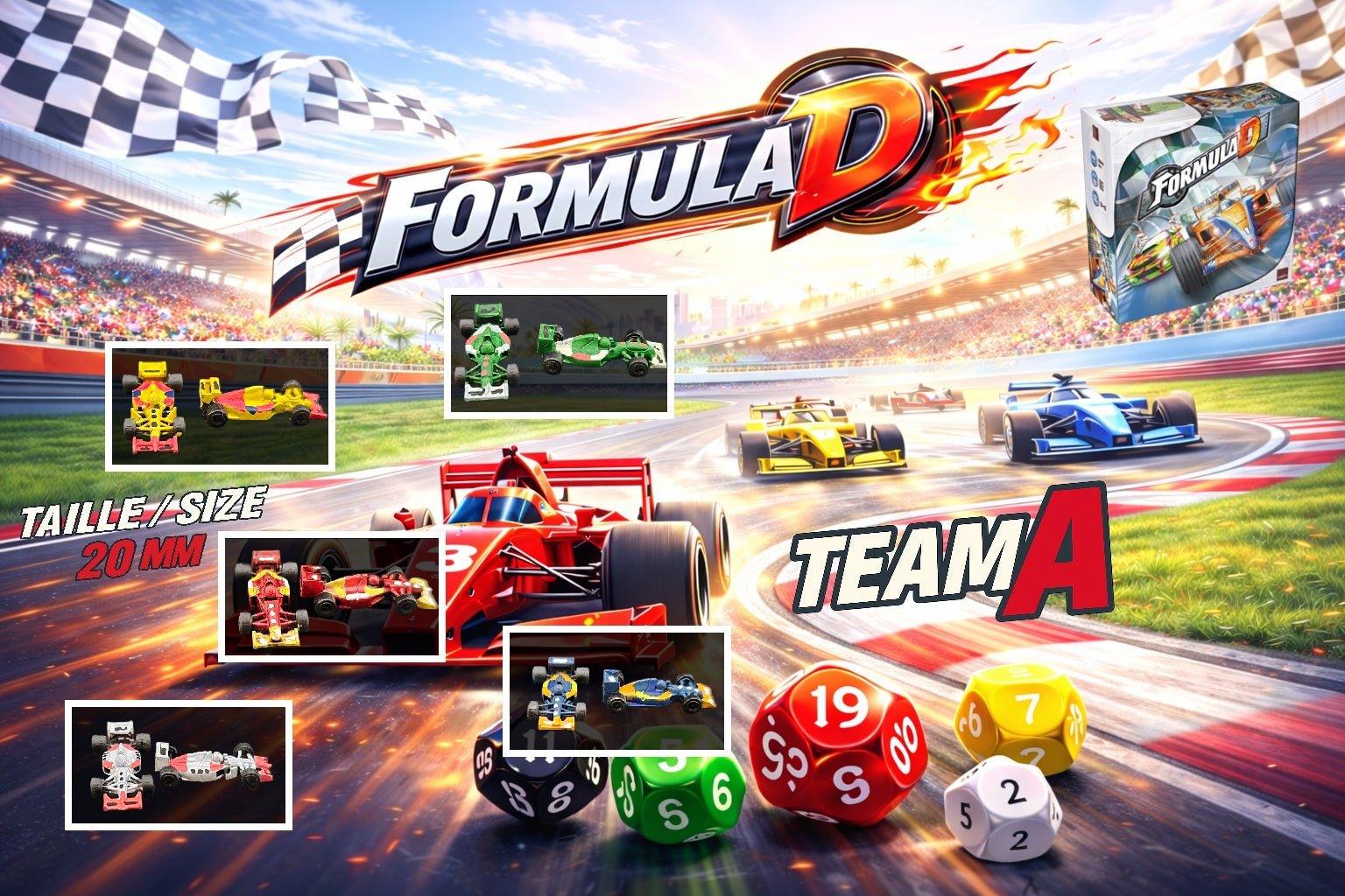 10 Voitures F1 miniatures personnalisées pour Formula D Année 1994 - 3Dpaint Game