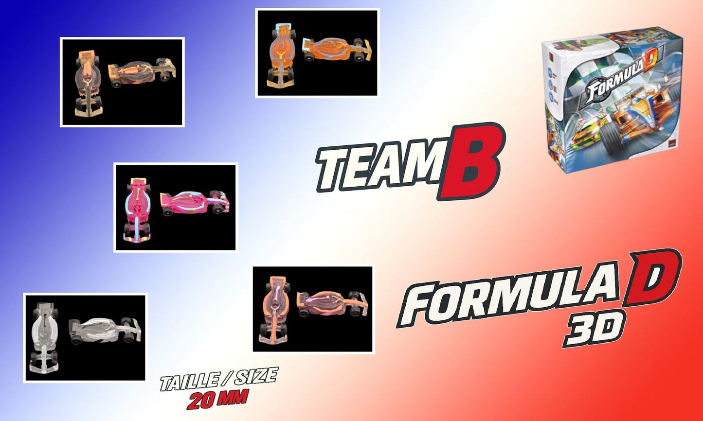10 Voitures F1 miniatures personnalisées pour Formula D Année 2024 transparente - 3Dpaint Game