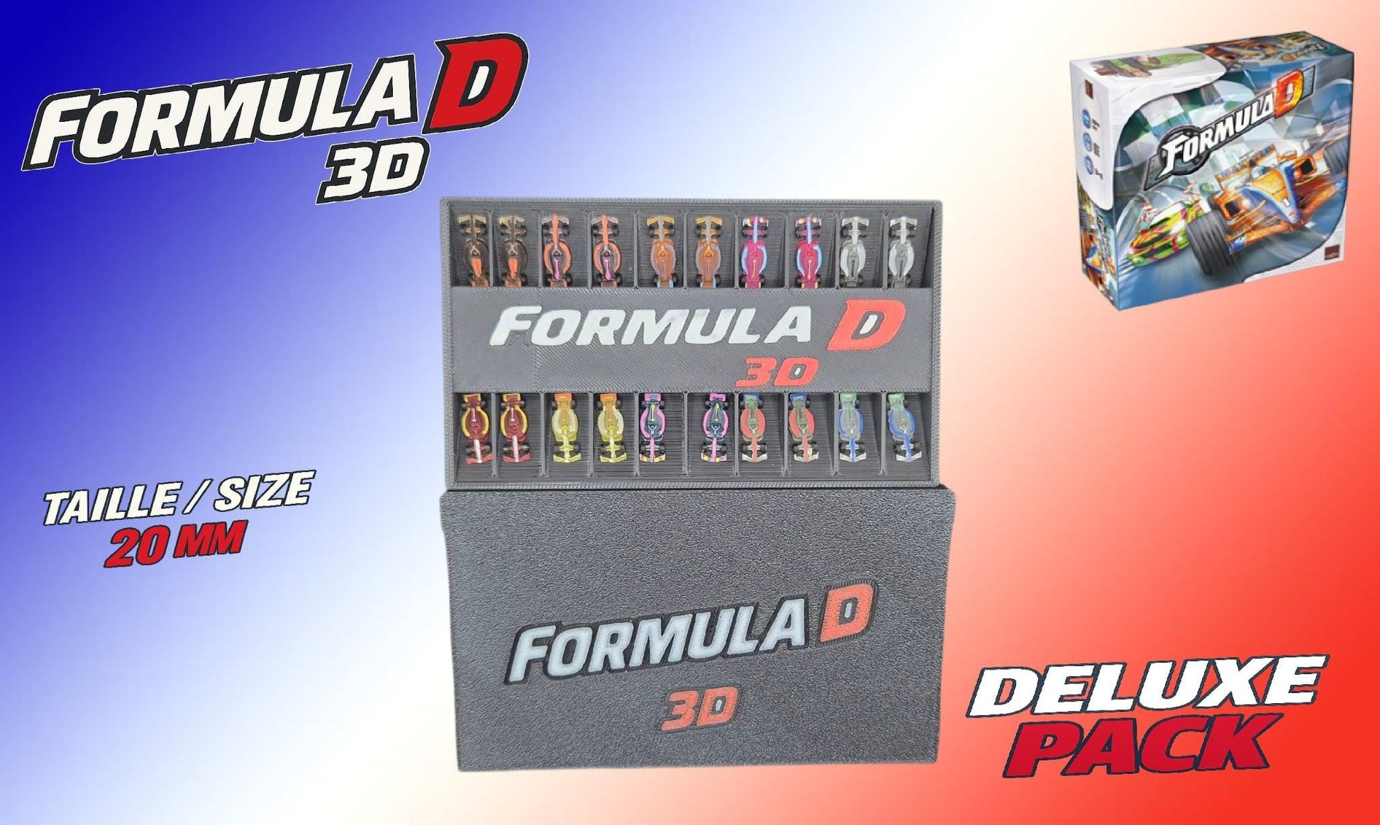 10 Voitures F1 miniatures personnalisées pour Formula D Année 2024 transparente - 3Dpaint Game