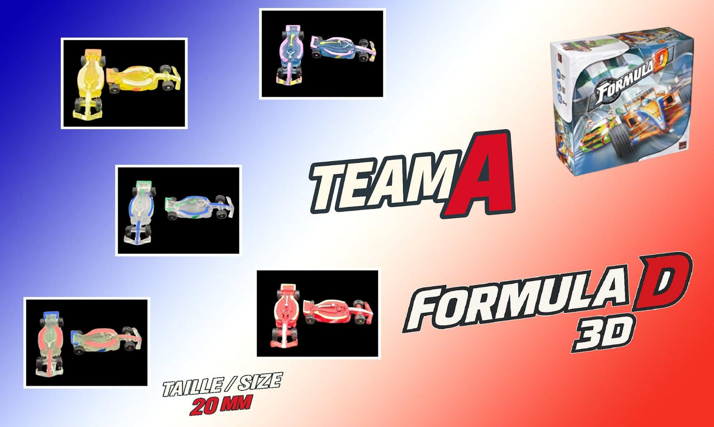 10 Voitures F1 miniatures personnalisées pour Formula D Année 2024 transparente - 3Dpaint Game