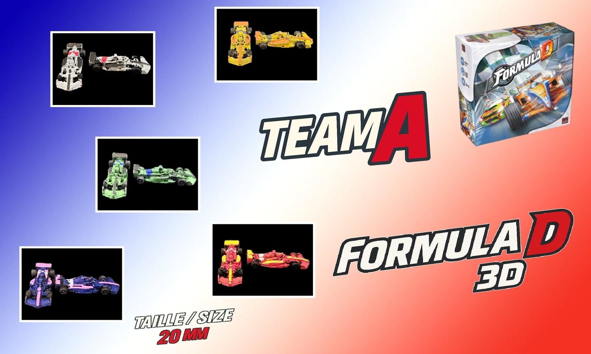 10 Voitures F1 miniatures personnalisées pour Formula D Année 2025 - 3Dpaint Game
