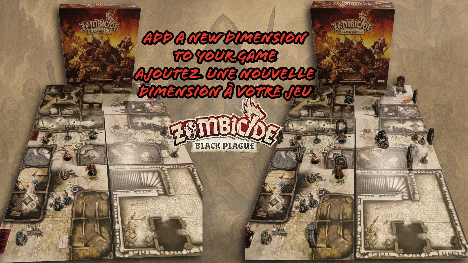 5 Doors + 5 Spawn Portals Set for Zombicide Black Plague – Lot de 5 Portes + 5 Portails de Spawn Compatible Zombicide Black Plague - 3Dpaint Game