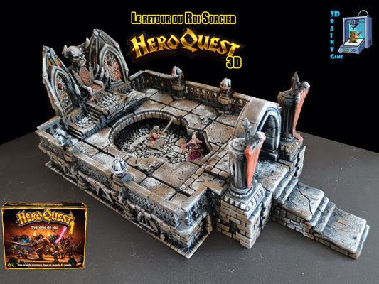 Extension HeroQuest 3D peinte – Le Retour du Roi Sorcier – Salle imprimée et peinte à la main - 3Dpaint Game