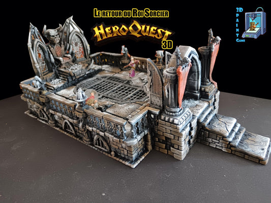 Extension HeroQuest 3D peinte – Le Retour du Roi Sorcier – Salle imprimée et peinte à la main - 3Dpaint Game