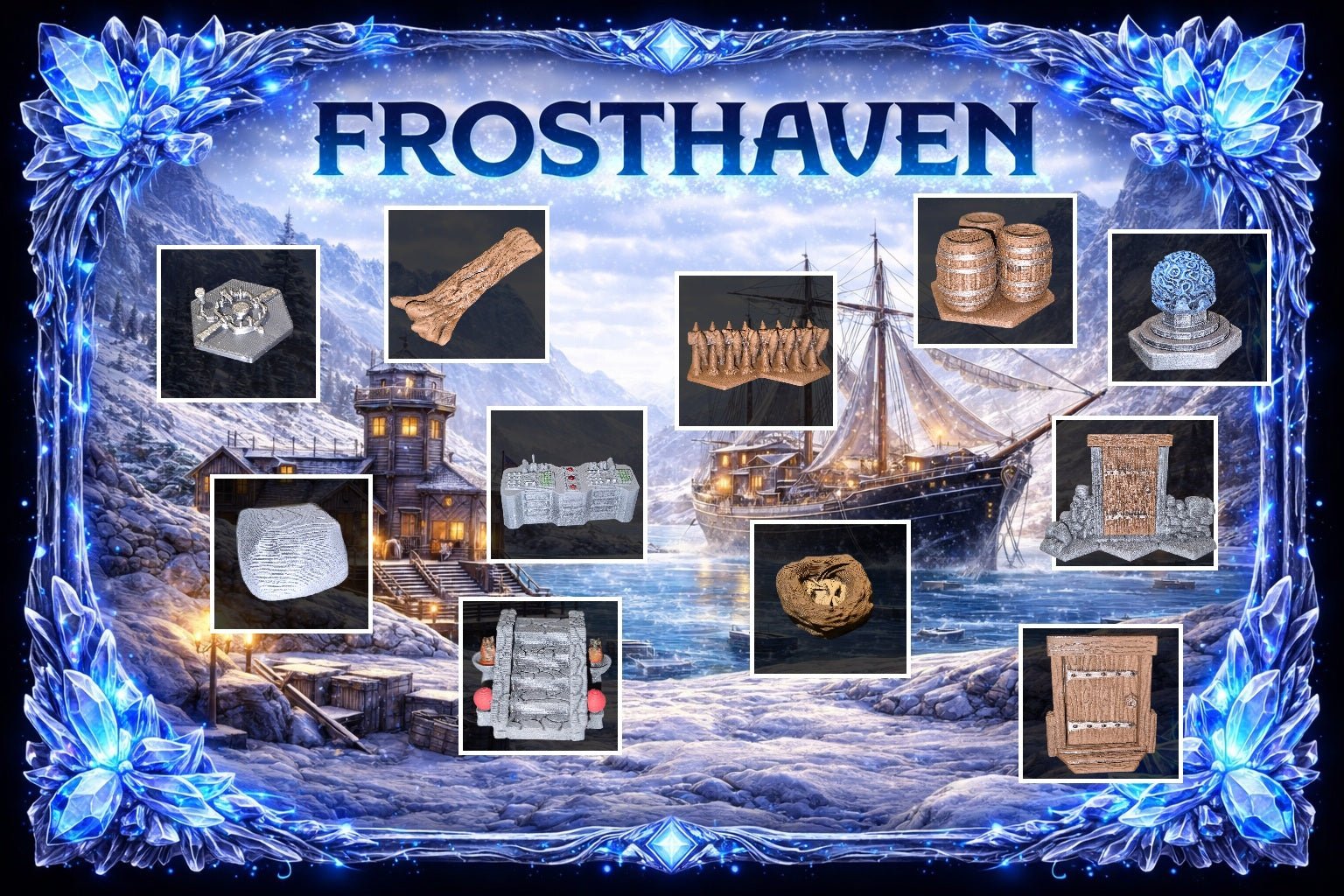 Frosthaven décors 3D - 3Dpaint Game