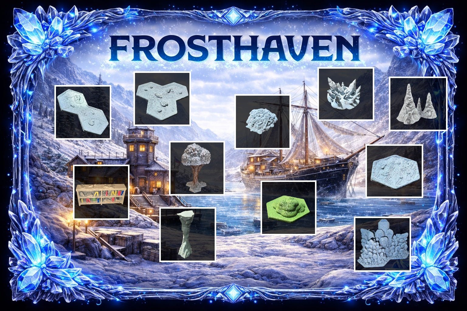 Frosthaven décors 3D - 3Dpaint Game