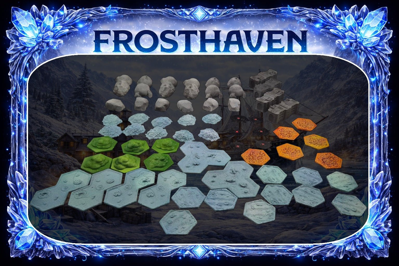 Frosthaven décors 3D - 3Dpaint Game