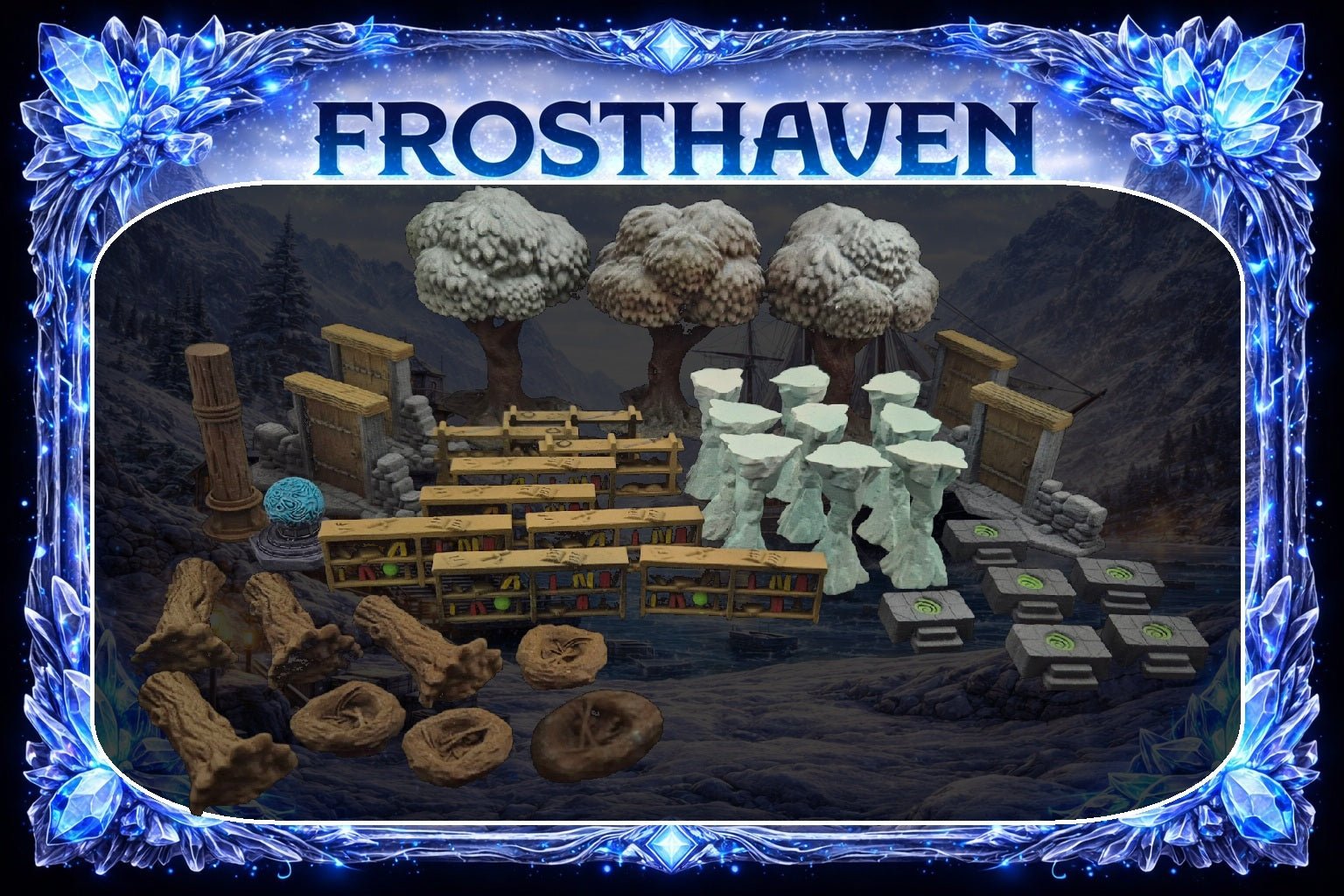Frosthaven décors 3D - 3Dpaint Game