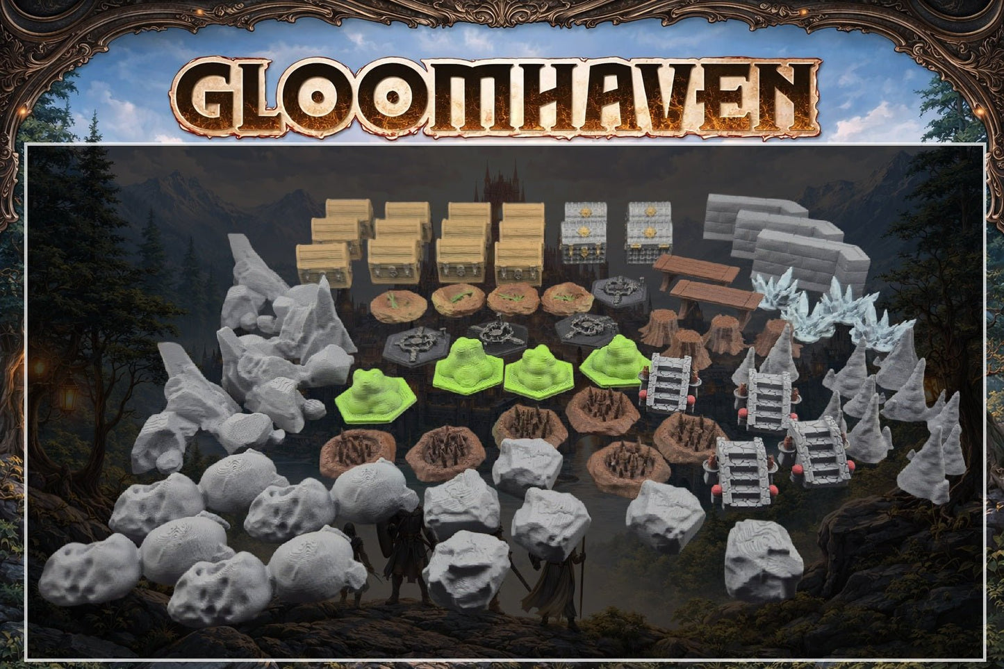 Gloomhaven décors 3D - 3Dpaint Game