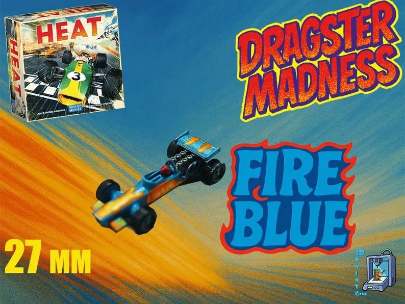 HEAT : Pedal to the metal– 9 cars Halloween Scream, Comet Red, Scooby Yellow, Fire Blue, Icy Dragster, Goldy Furious – dragster 3D imprimés - 3Dpaint Game