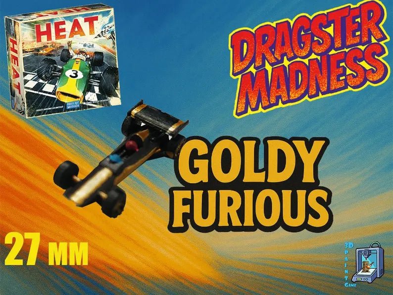 Miniatures Dragsters 3D Peintes Jeu HEAT