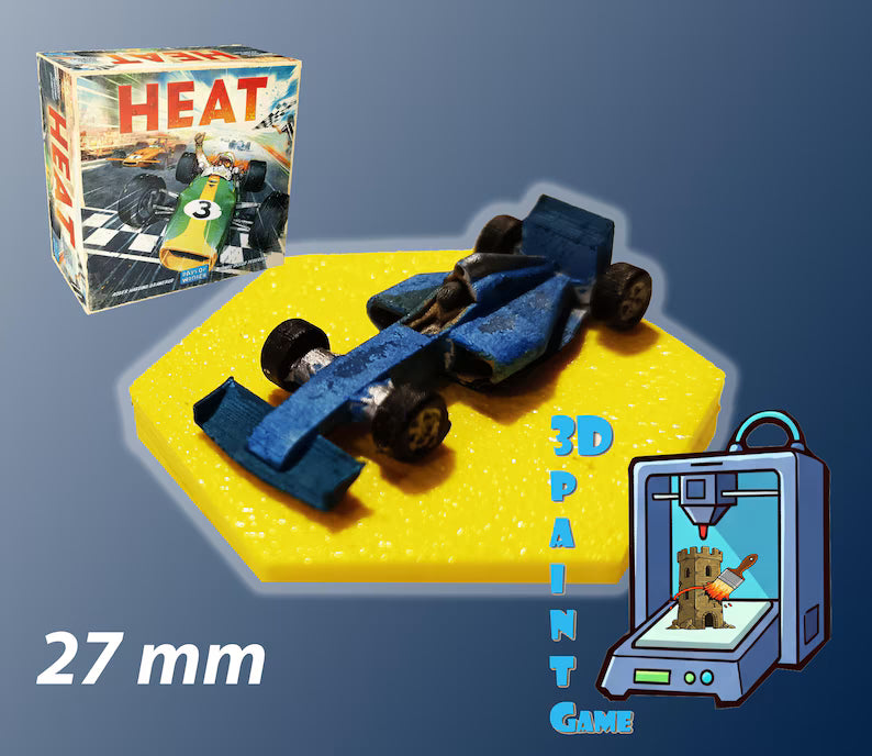 Set of 9 F1 cars for Heat: Pedal to the Metal – Hand-painted 3D printed miniatures – Board game accessory - 3Dpaint Game