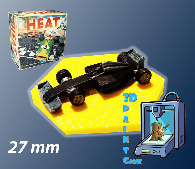 Set of 9 F1 cars for Heat: Pedal to the Metal – Hand-painted 3D printed miniatures – Board game accessory - 3Dpaint Game