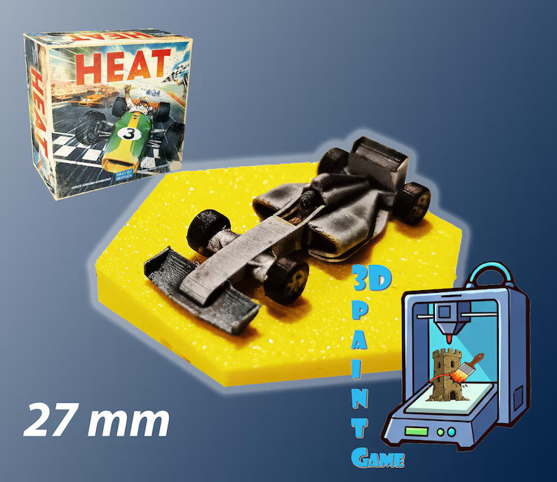 Set of 9 F1 cars for Heat: Pedal to the Metal – Hand-painted 3D printed miniatures – Board game accessory - 3Dpaint Game