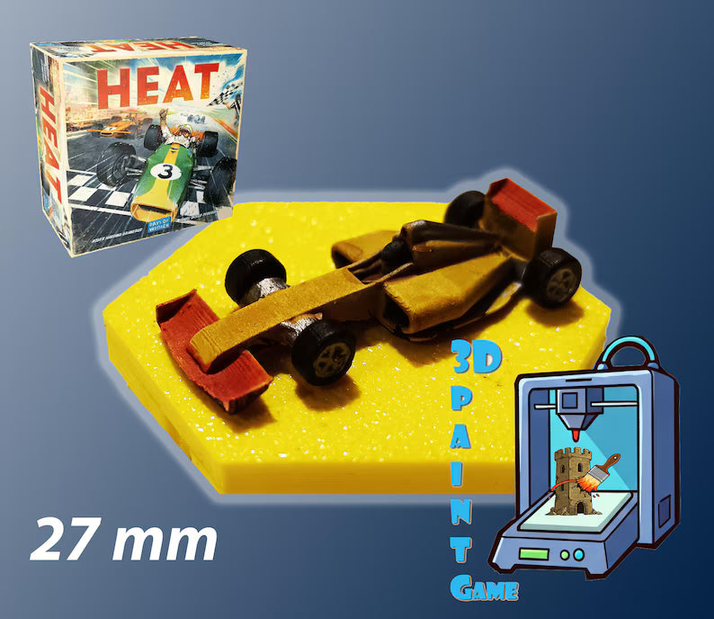 Set of 9 F1 cars for Heat: Pedal to the Metal – Hand-painted 3D printed miniatures – Board game accessory - 3Dpaint Game