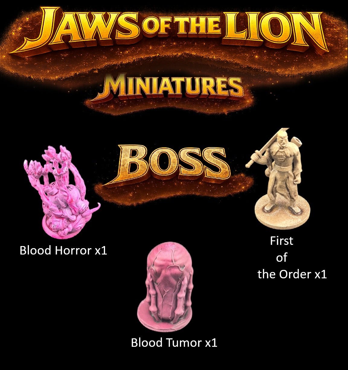 Jaws of lion 3D figurine miniatures - 3Dpaint Game