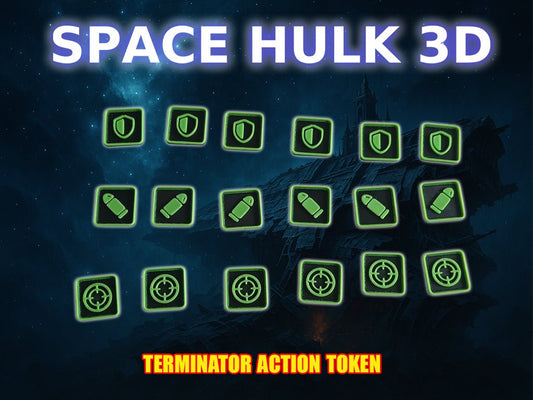 Jetons d’action 3D compatibles Space Hulk – Set Terminator - 3Dpaint Game