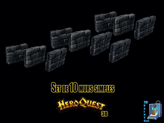 Kit de murs magnétiques – Accessoire compatible HeroQuest - 3Dpaint Game
