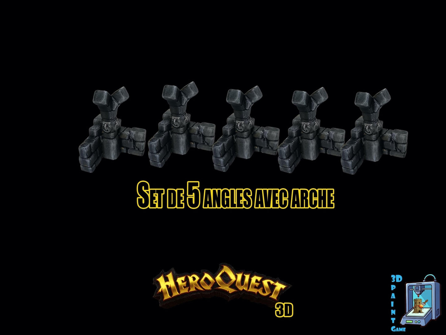 Kit de murs magnétiques – Accessoire compatible HeroQuest - 3Dpaint Game