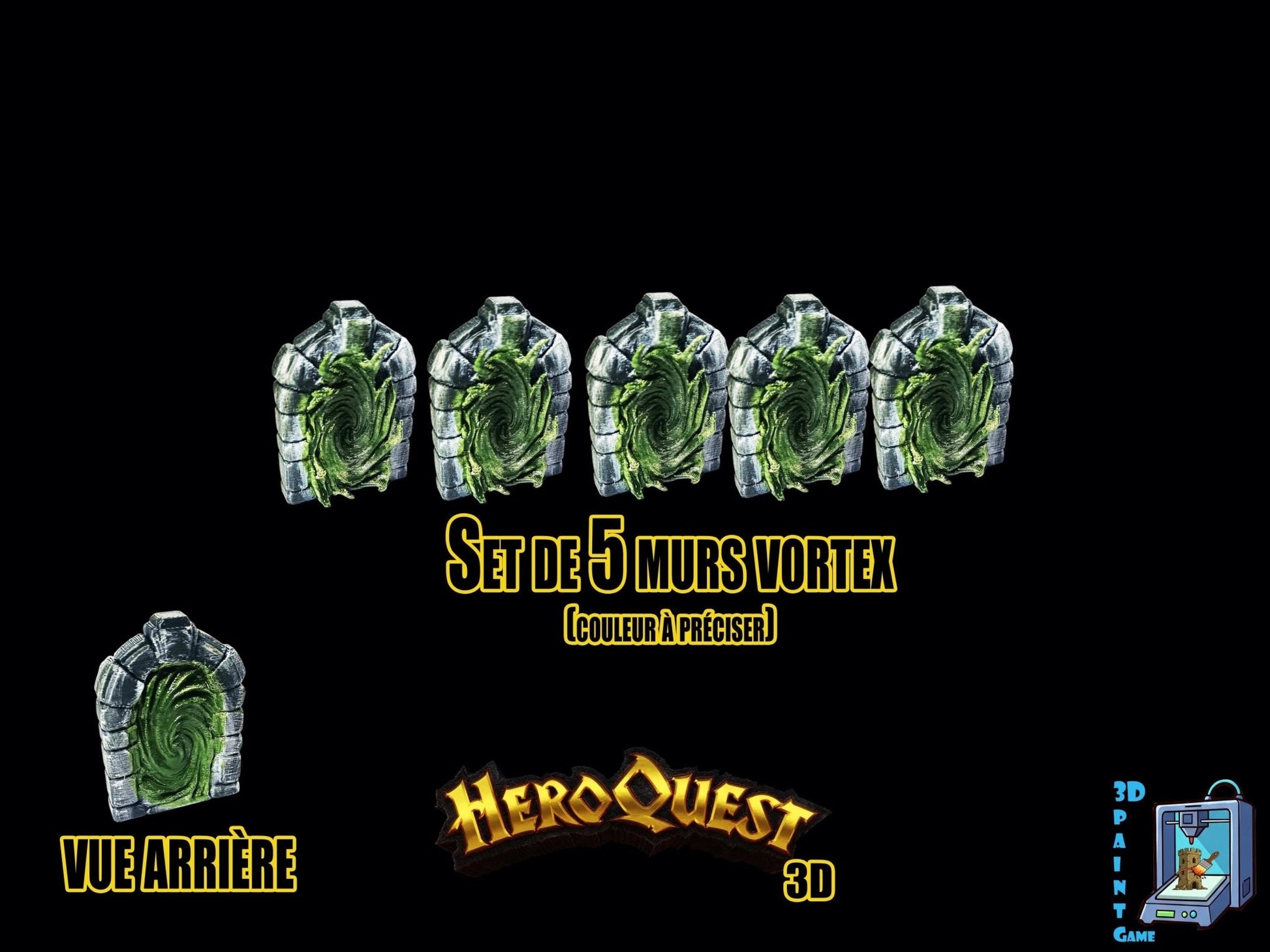 Kit de murs magnétiques – Accessoire compatible HeroQuest - 3Dpaint Game