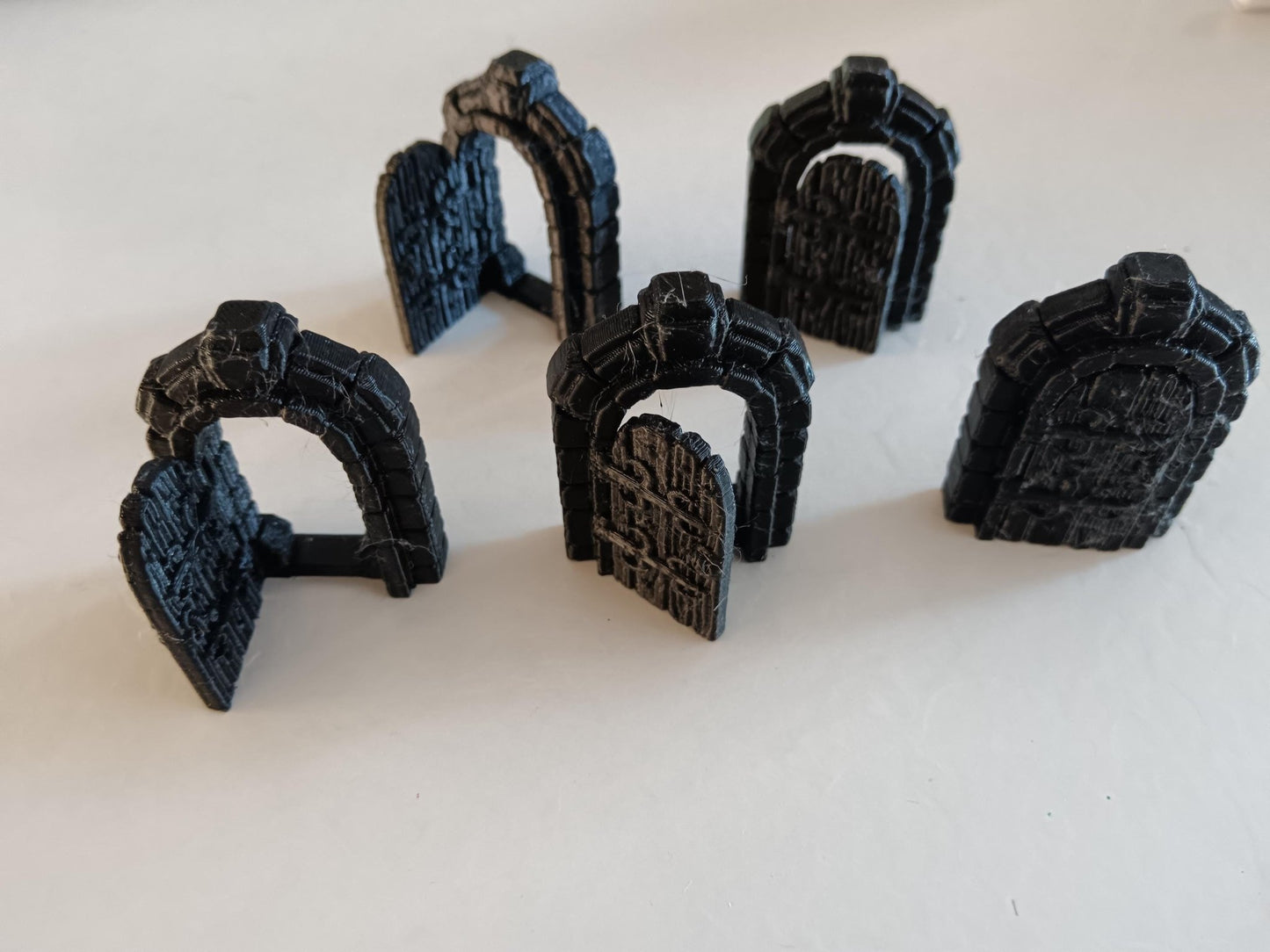 Kit Éboulis et Portes pour Plateau 3D HeroQuest – 6 Petits + 2 Grands Éboulis + 5 Portes – Impression 3D Peinte à la Main Fabriqué en France - 3Dpaint Game
