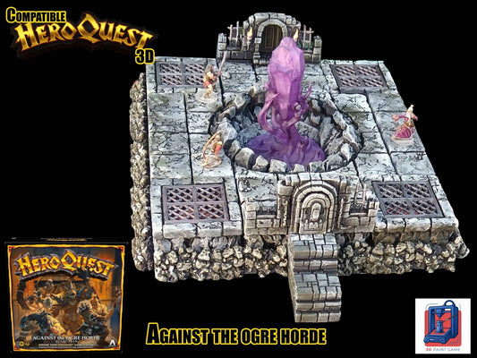 la fosse du chaos — Décor 3D compatible HeroQuest « Against the Ogre Horde » - 3Dpaint Game