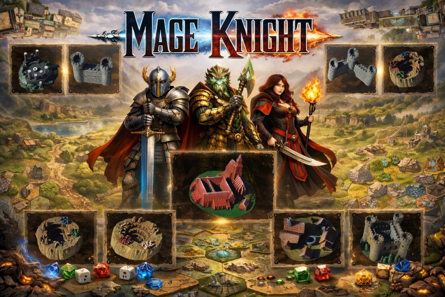 Mage Knight 3D Haute qualité en résine - 3Dpaint Game