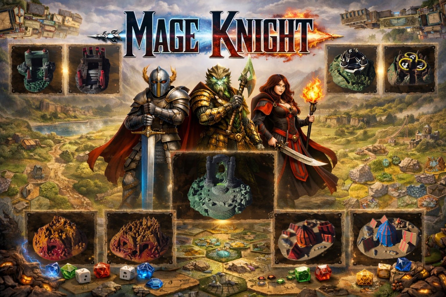 Mage Knight 3D Haute qualité en résine - 3Dpaint Game