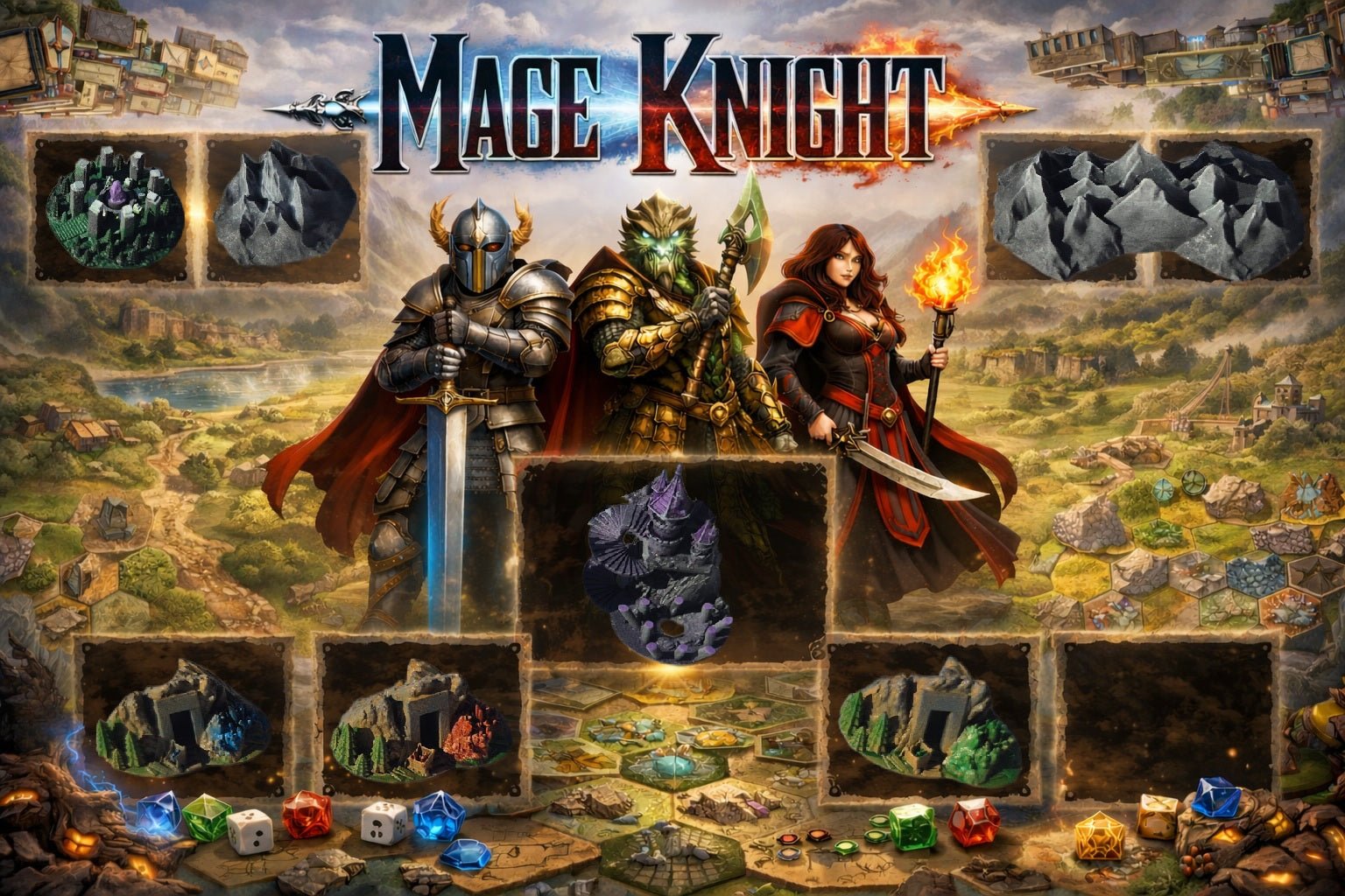 Mage Knight 3D Haute qualité en résine - 3Dpaint Game