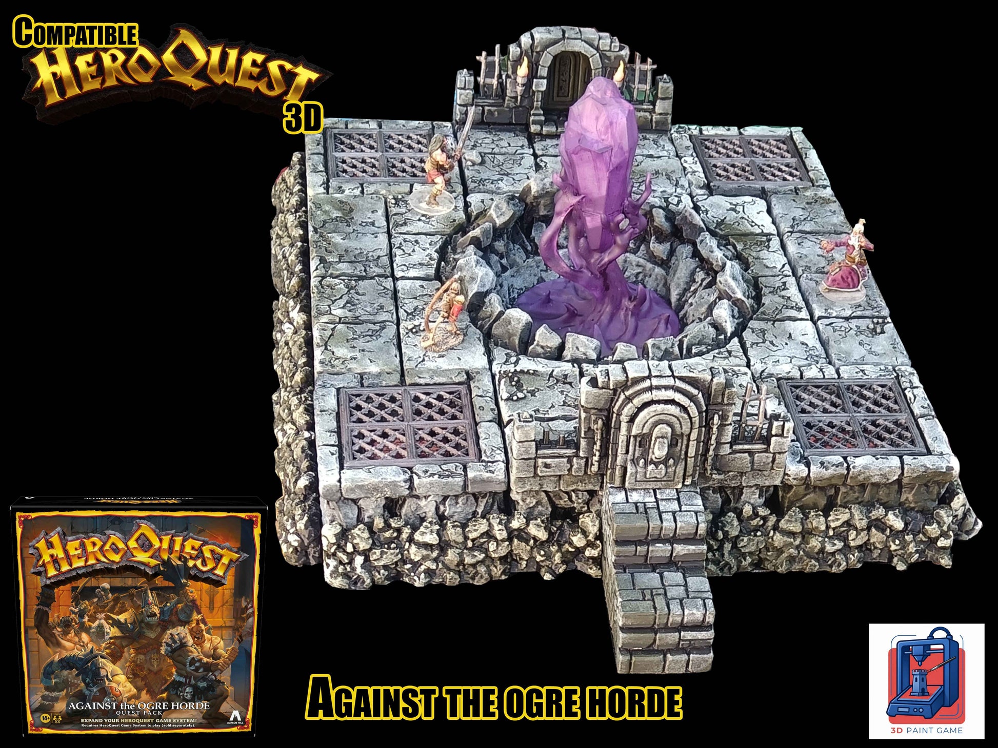 la fosse du chaos — Décor 3D compatible HeroQuest « Against the Ogre Horde »