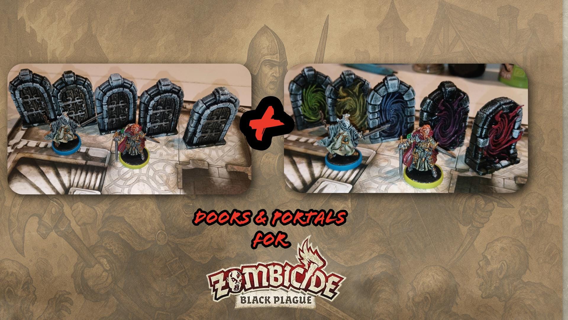 pack-5-portes-5-portails-spawn-3d-zombicide-black-plague