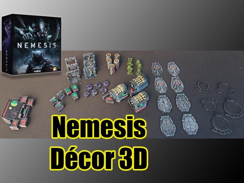 Plateau 3D Premium pour Nemesis – Version peinte à la main - 3Dpaint Game