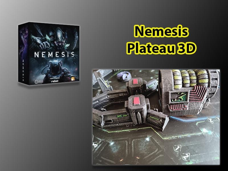 Plateau 3D Premium pour Nemesis – Version peinte à la main - 3Dpaint Game