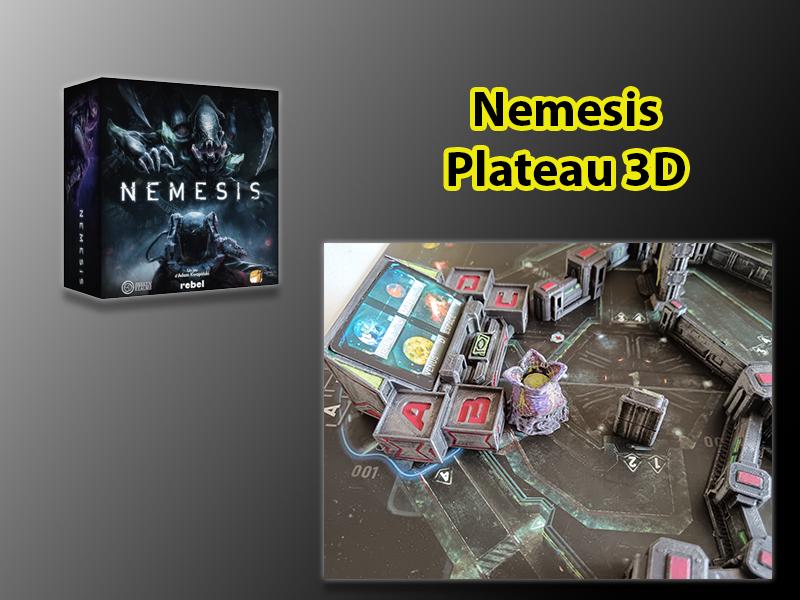 Plateau 3D Premium pour Nemesis – Version peinte à la main - 3Dpaint Game