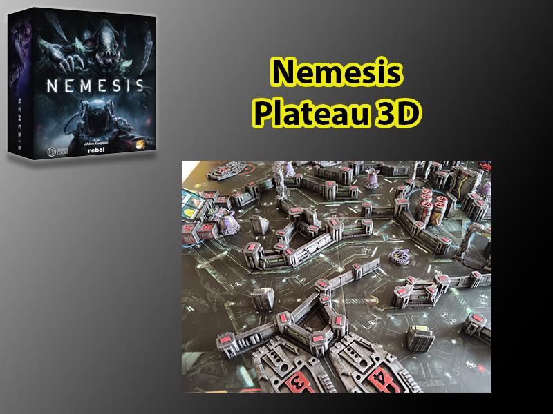 Plateau 3D Premium pour Nemesis – Version peinte à la main - 3Dpaint Game