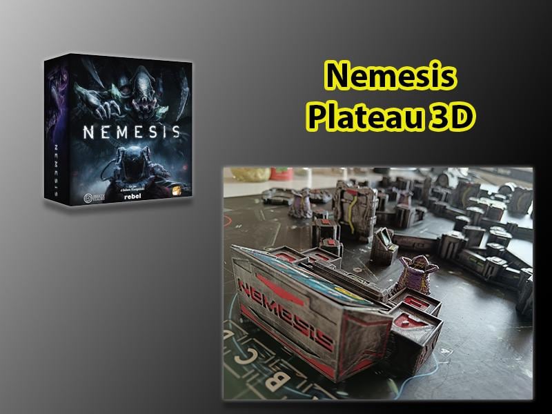 Plateau 3D Premium pour Nemesis – Version peinte à la main - 3Dpaint Game