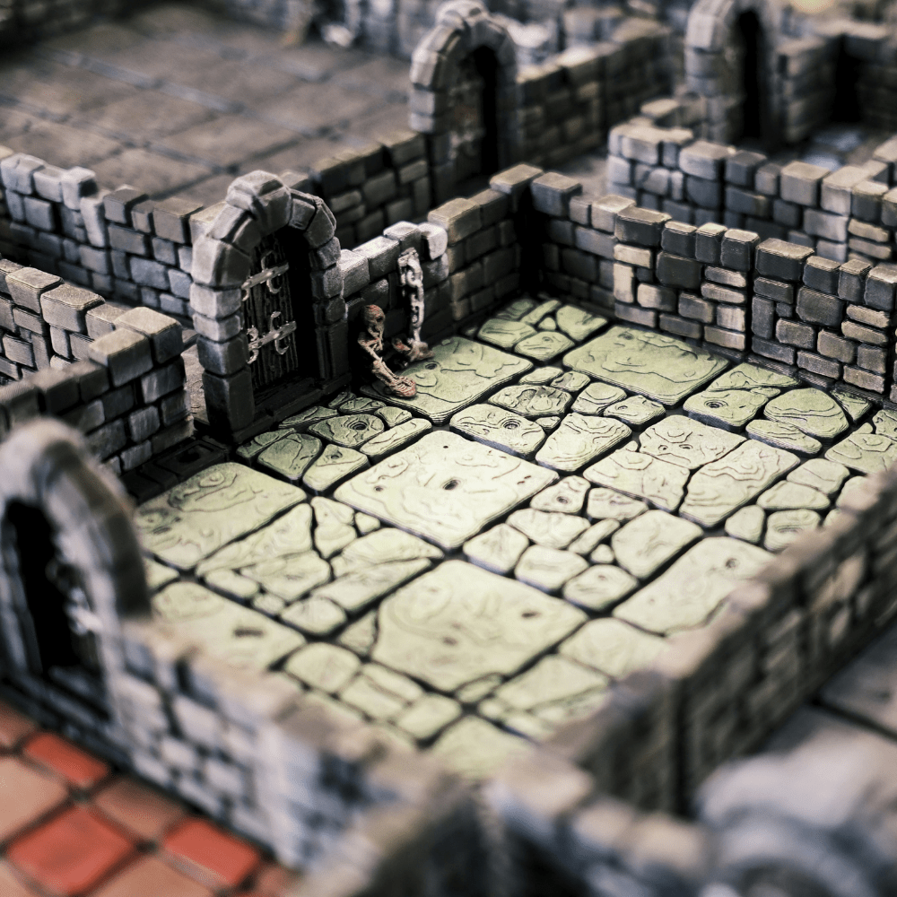 Plateau HeroQuest 3D imprimé et peint à la main avec murs magnétiques et portes– Accessoire HEROQUEST – Compatible figurines 28/30 mm - 3Dpaint Game