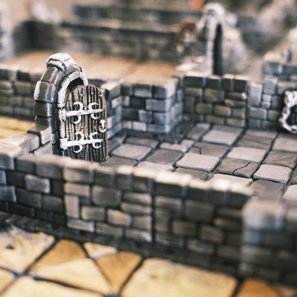 Plateau HeroQuest 3D imprimé et peint à la main avec murs magnétiques et portes– Accessoire HEROQUEST – Compatible figurines 28/30 mm - 3Dpaint Game