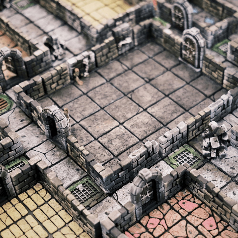 Plateau HeroQuest 3D imprimé et peint à la main avec murs magnétiques et portes– Accessoire HEROQUEST – Compatible figurines 28/30 mm - 3Dpaint Game