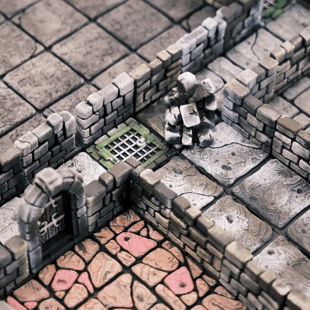 Plateau HeroQuest 3D imprimé et peint à la main avec murs magnétiques et portes– Accessoire HEROQUEST – Compatible figurines 28/30 mm - 3Dpaint Game