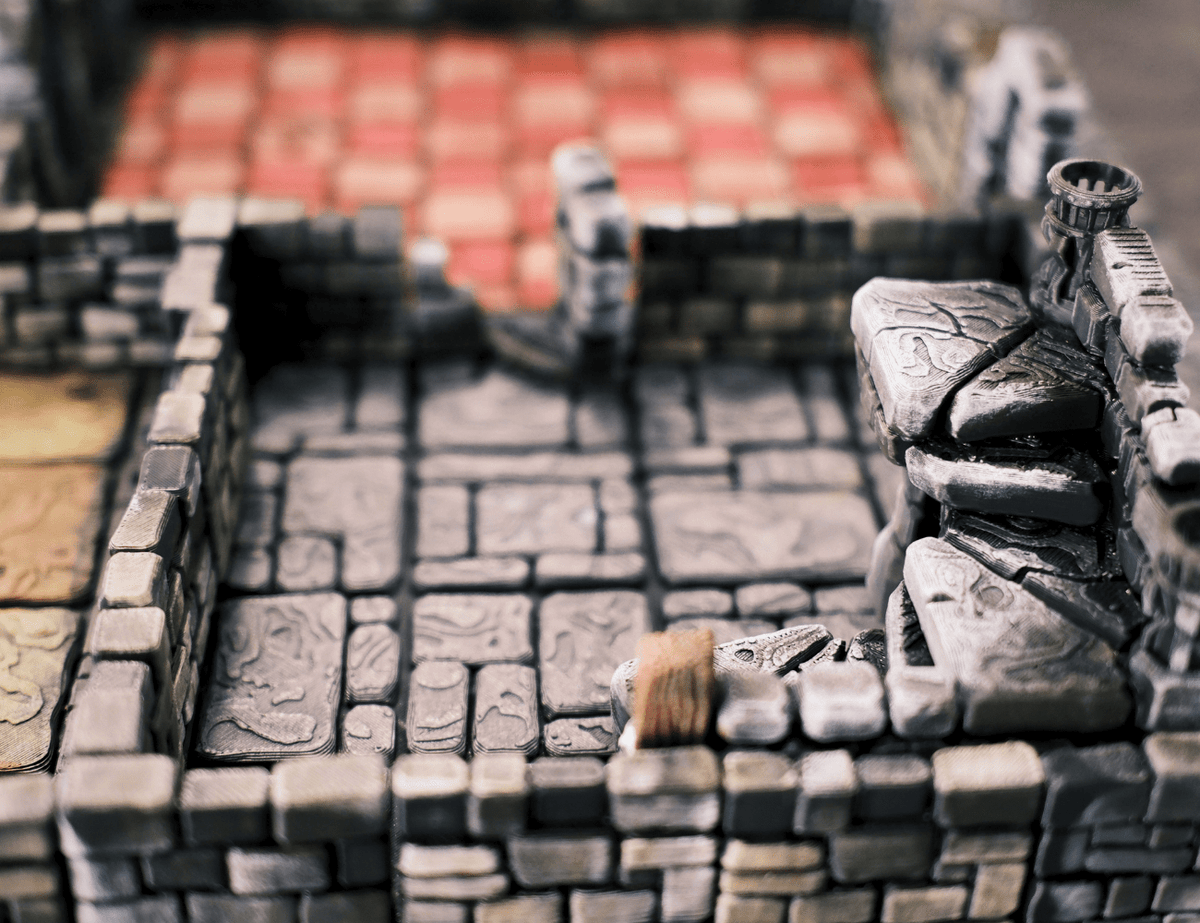 Plateau HeroQuest 3D imprimé et peint à la main avec murs magnétiques et portes– Accessoire HEROQUEST – Compatible figurines 28/30 mm - 3Dpaint Game