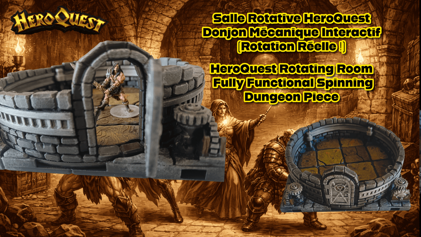 Salle Rotative HeroQuest – Donjon Mécanique Interactif (Rotation Réelle !) - 3Dpaint Game